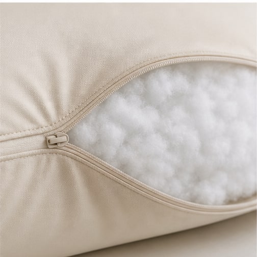 Zippered inner cover with adjustable plush fill