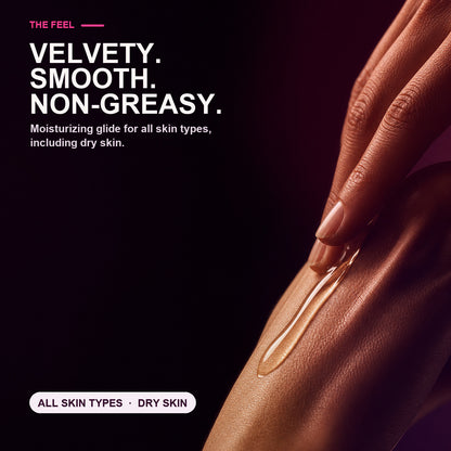 Velvety non-greasy massage oil for all skin types including dry skin