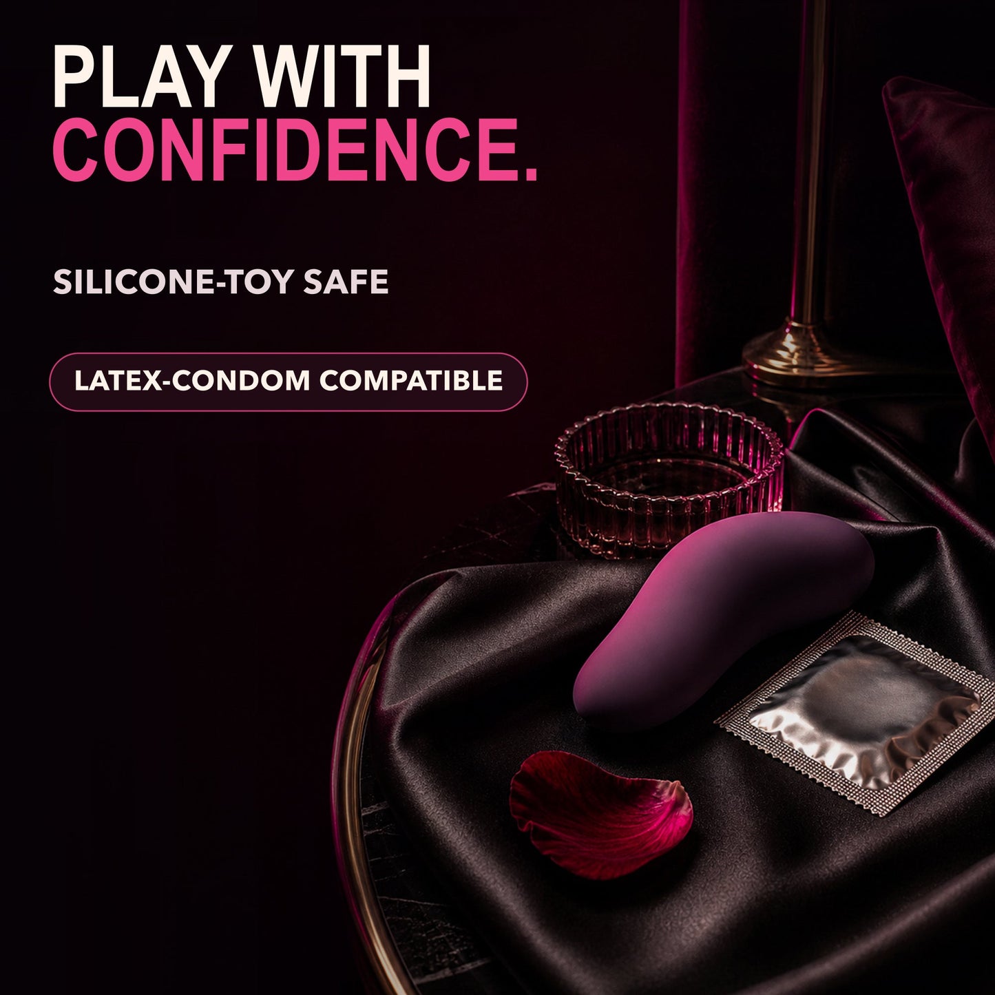 Personal gel compatible with silicone toys and latex condoms