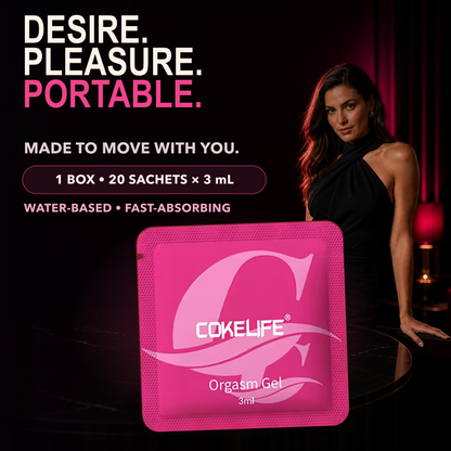 Lust portable personal gel, one box with 20 single-use 3 mL sachets