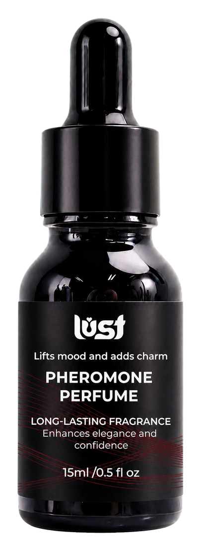 Lust white-logo pheromone perfume bottle