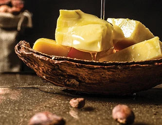 Cocoa butter source ingredient photography